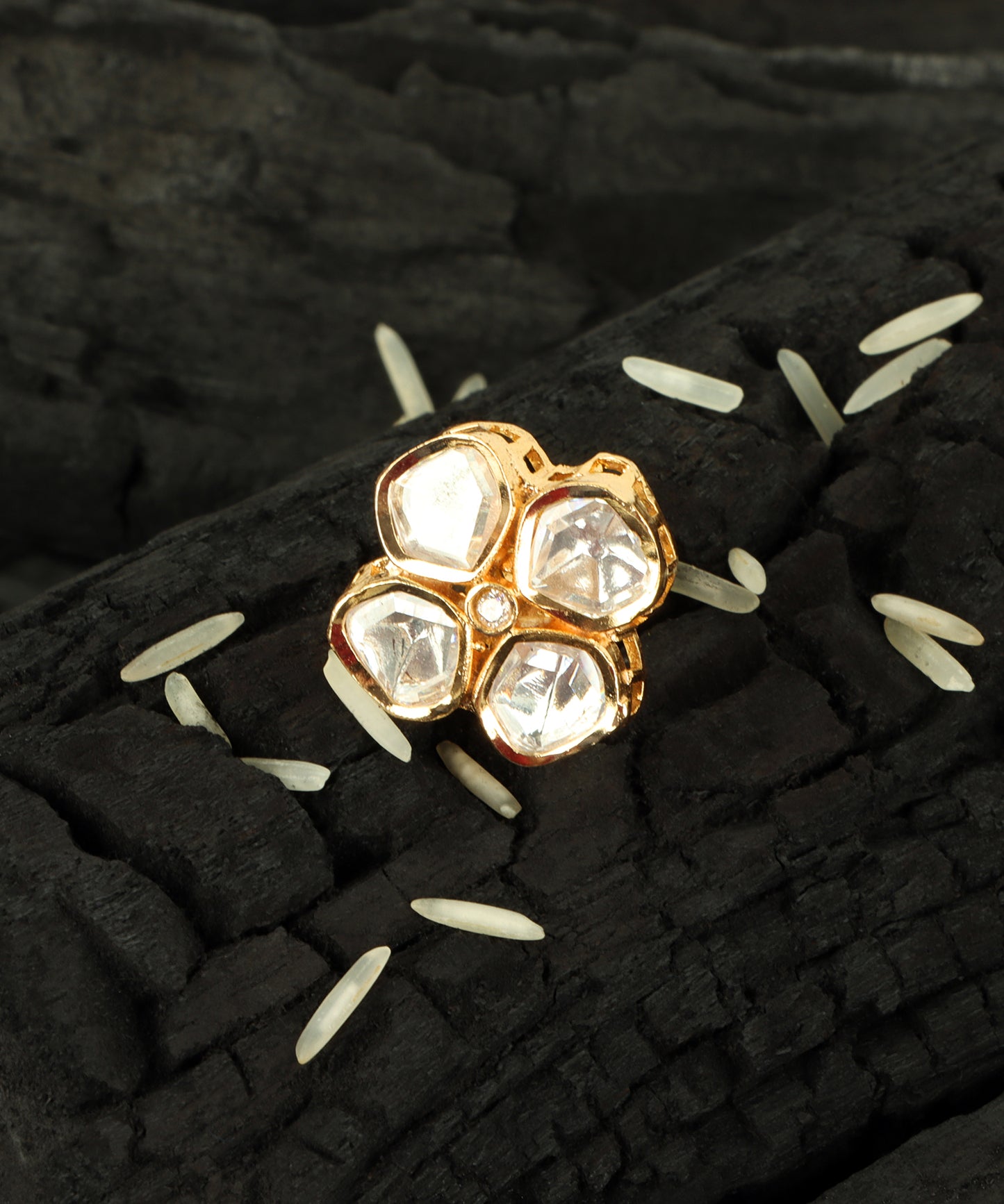 Heritage Polki Petals Earrings