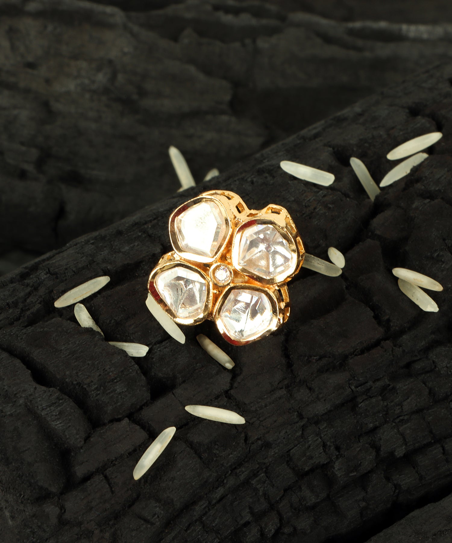 Heritage Polki Petals Earrings