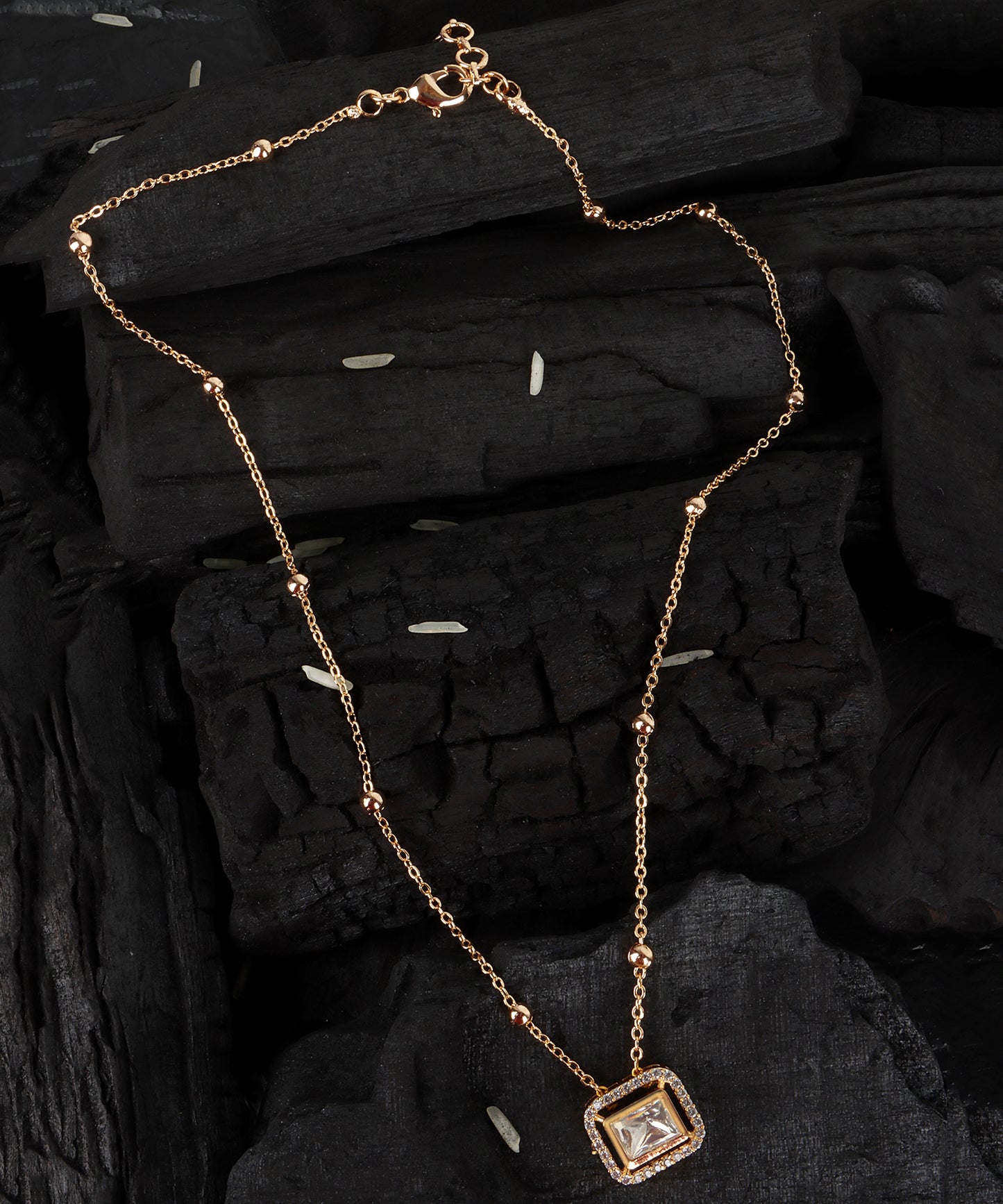 Classic Square Polki Pendant