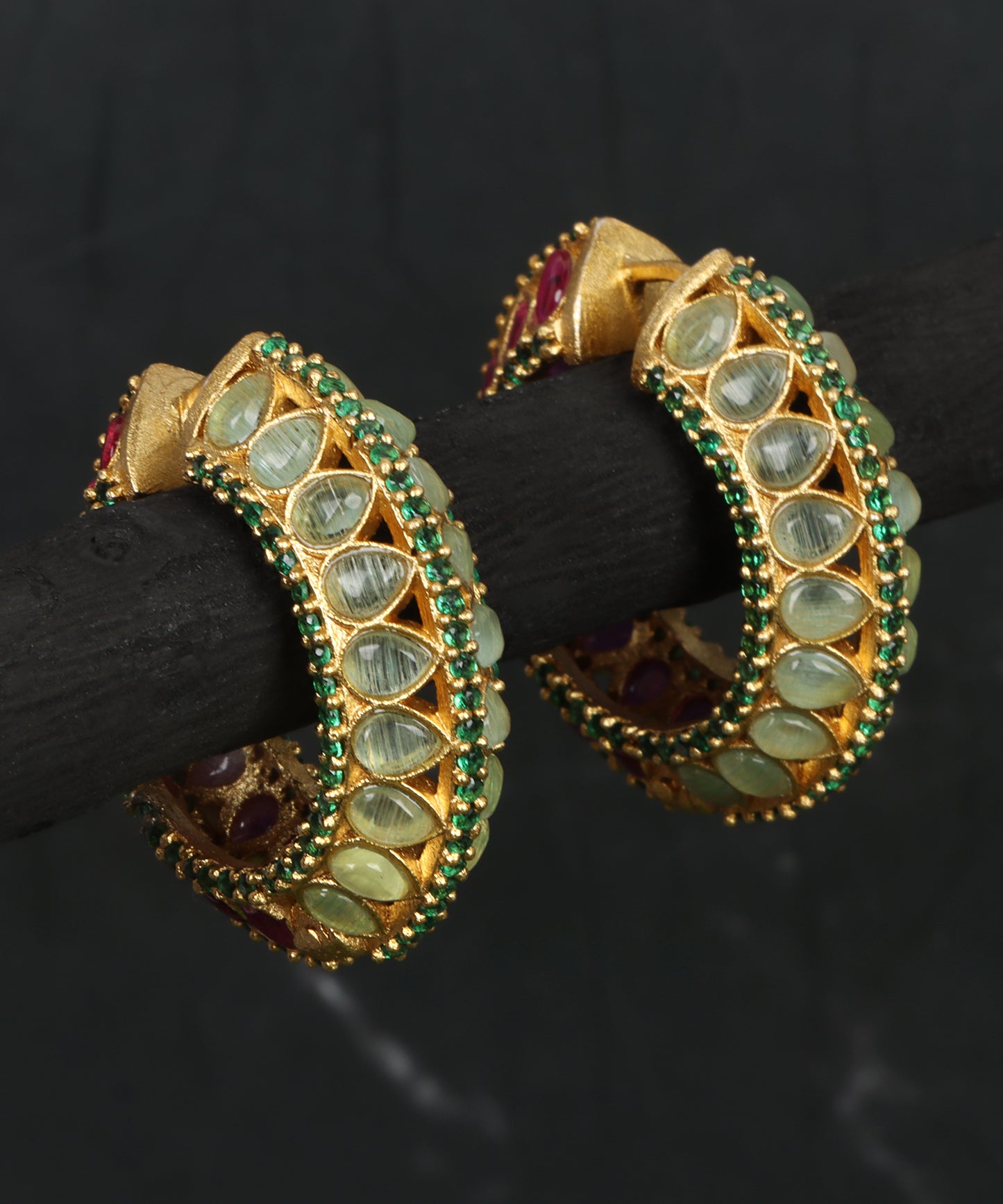 Maharani’s Legacy Double-Sided Gold Hoops