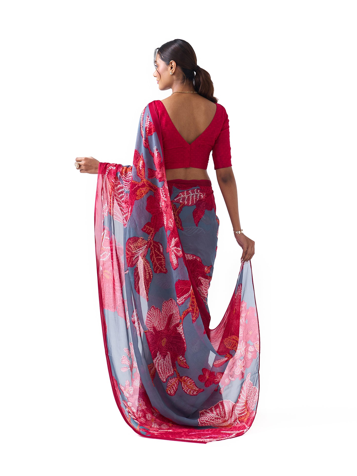 Nyra Blue Blossom Saree