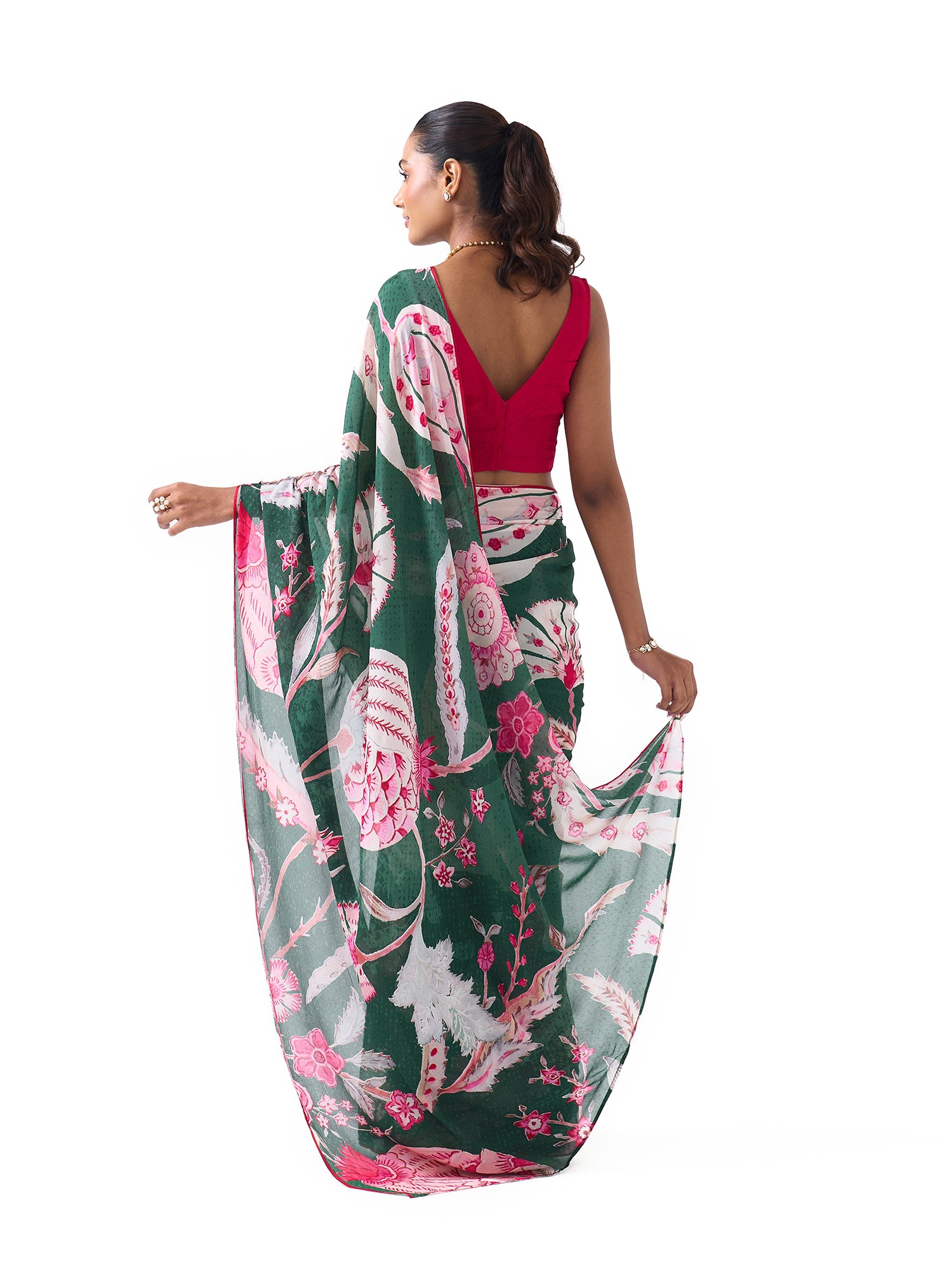 Inaayat Emerald Green Tree of Life Saree