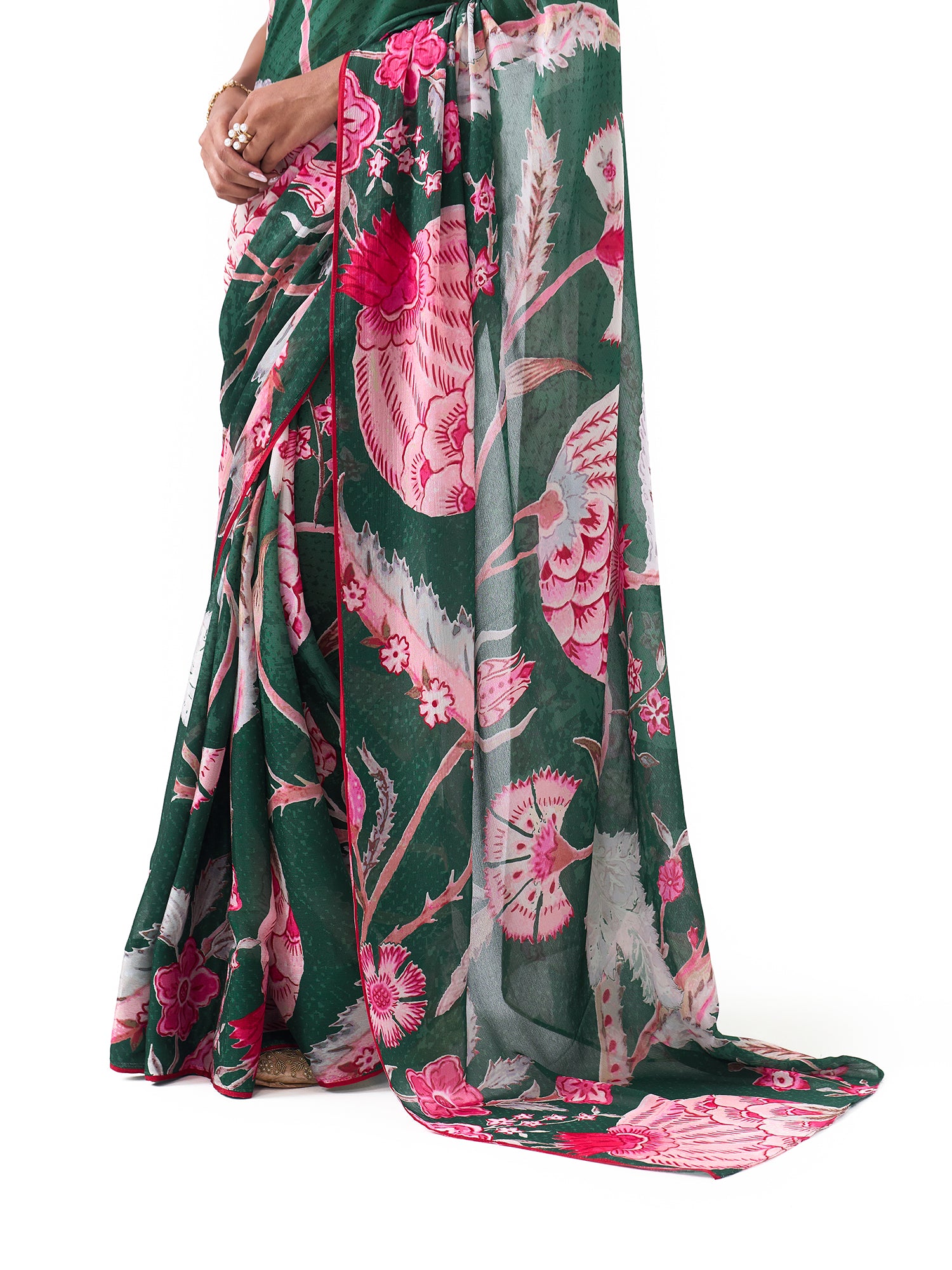 Inaayat Emerald Green Tree of Life Saree