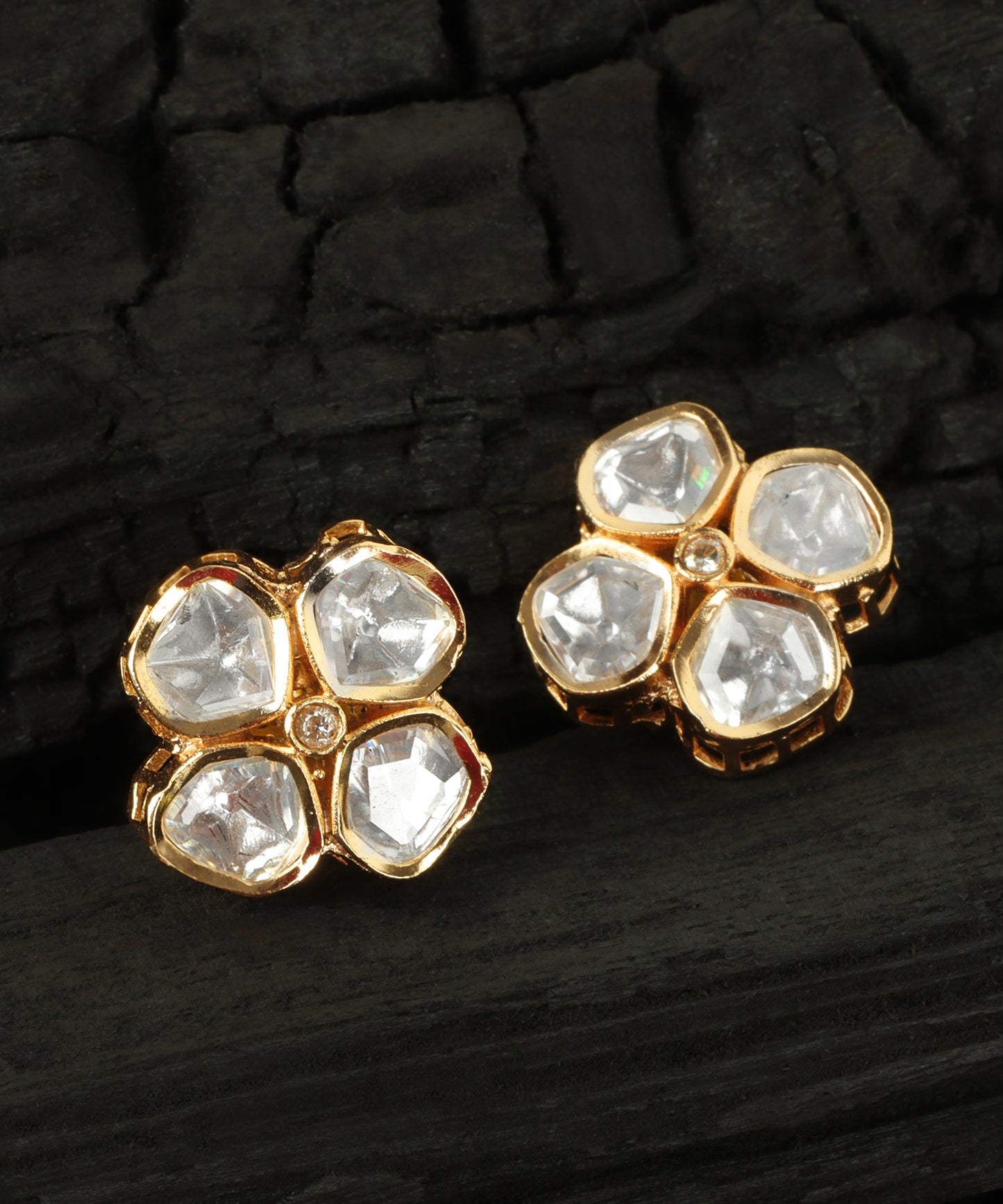 Heritage Polki Petals Earrings