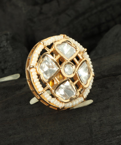Pearled Polki Dome Studs