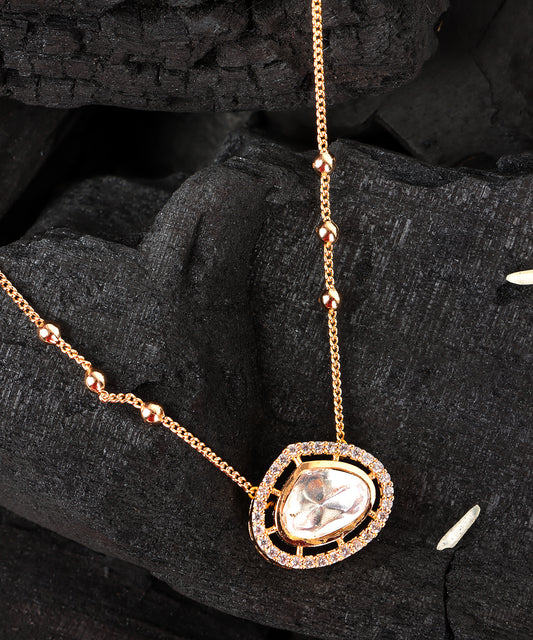 Classic Polki Drop Necklace