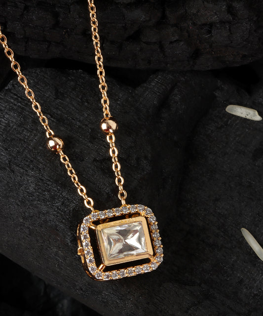 Classic Square Polki Pendant