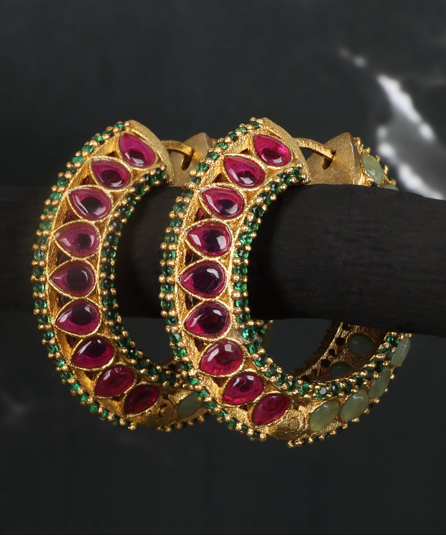 Maharani’s Legacy Double-Sided Gold Hoops