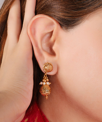 Heritage Gold & Pearl Jhumkas