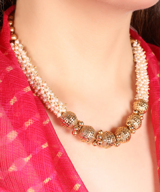 Traditional Gold and Pearl Necklace – Classic Heritage Jewelry