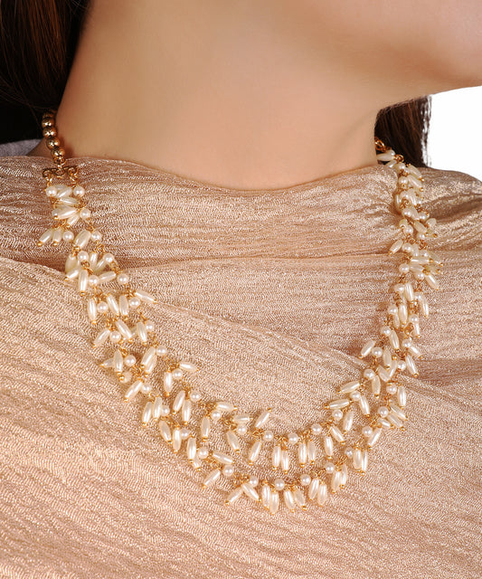 Timeless Petals Pearl Necklace