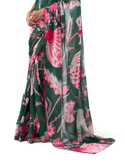 Inaayat Emerald Green Tree of Life Saree