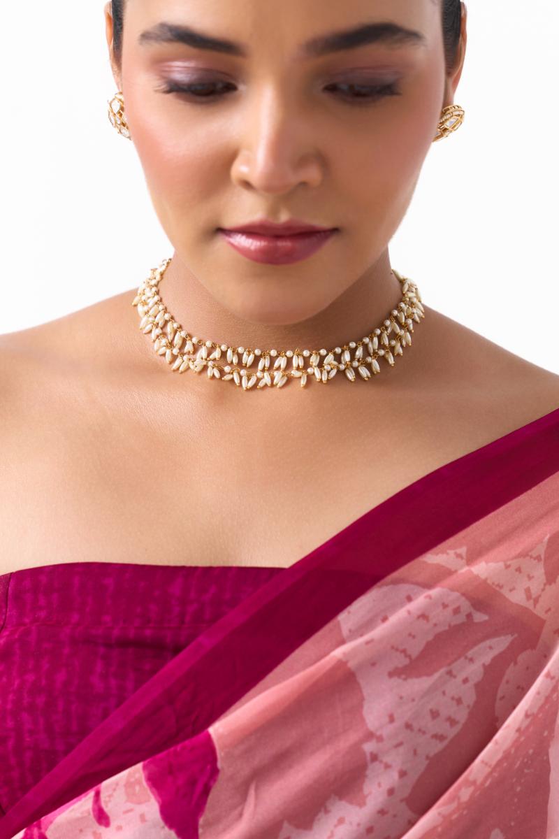 Timeless Petals Pearl Necklace