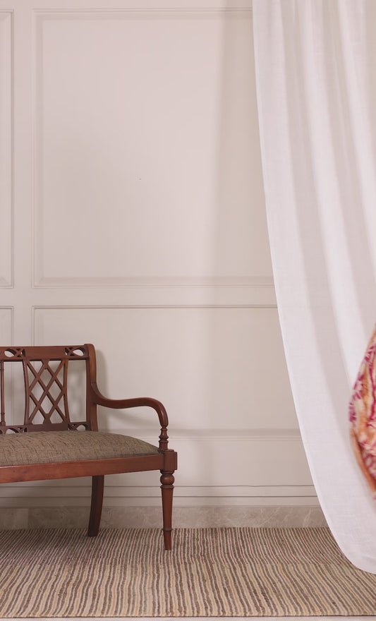Elyra Peach & Pista Green Paisley Chinon Saree