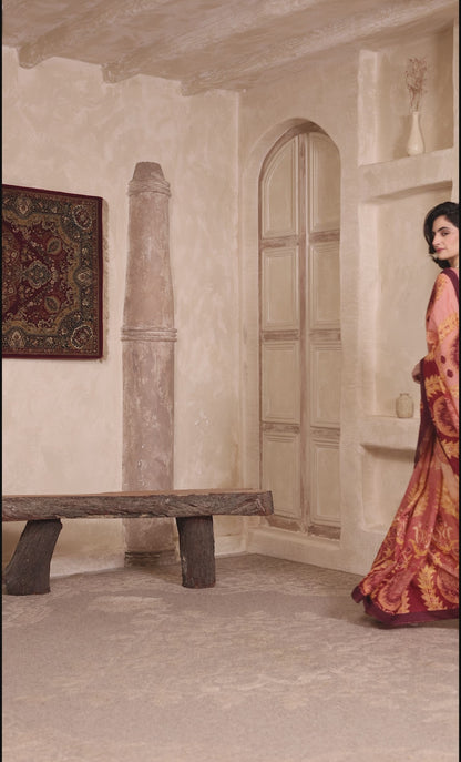 Rida Blush Pink Chanderi Saree